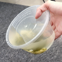 利得 圆形一次性餐盒1000ML大号50套装