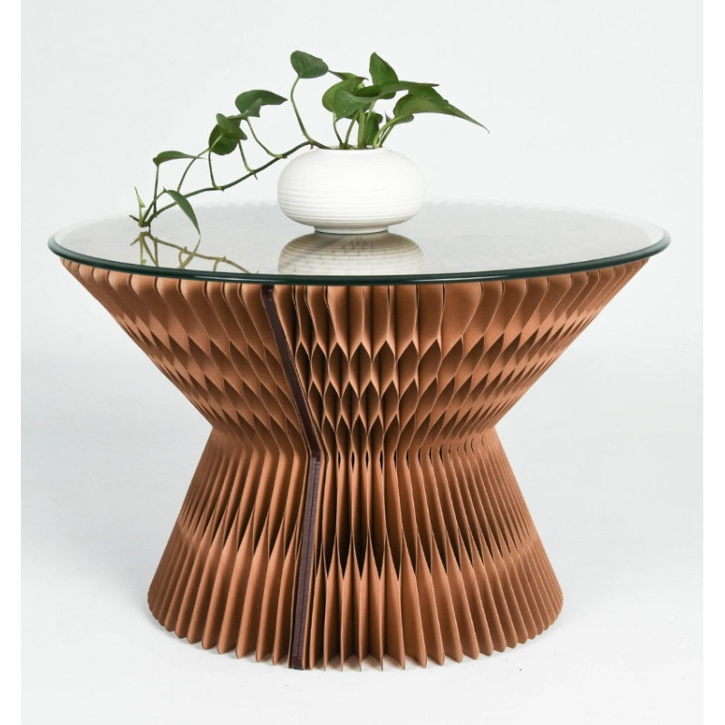 小茶几创意时尚玻璃边几折叠飘窗桌子客厅轻奢售楼处洽谈桌 70cm高白色茶几配亚克力板