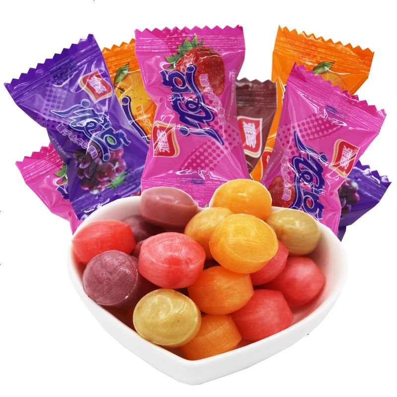 雅客浓点夹心硬糖水果糖硬糖果 水果糖 散装 多口味 混合口味500g约