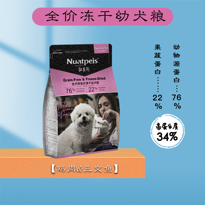 纽贝斯Nuatpeis冻干幼犬粮1500g/袋高清大图