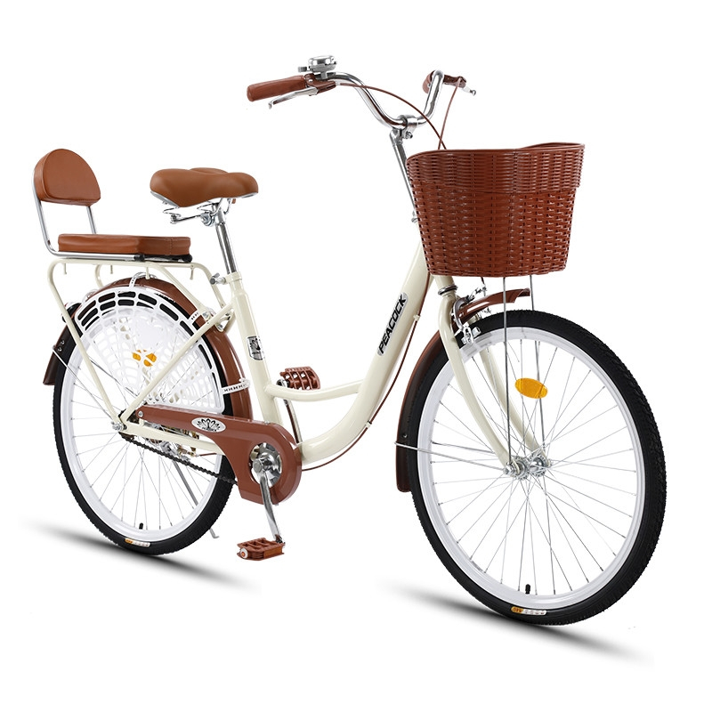 闪电客自行车女式成年轻便大人普通淑女通勤车男女学生城市时尚复古