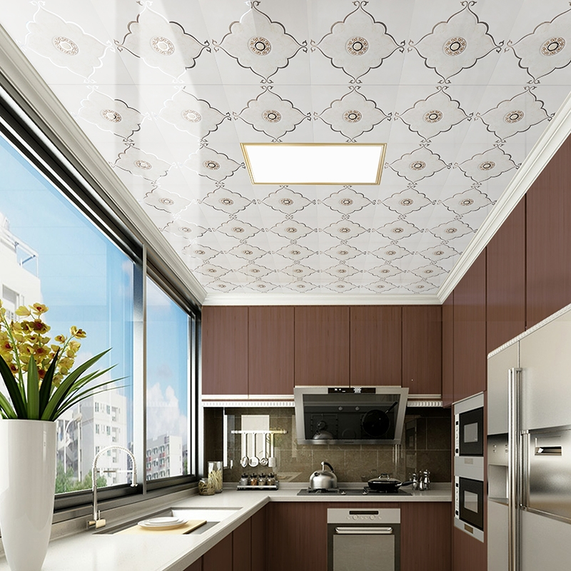 集成吊顶铝扣板300300卫生间厨房餐厅闪电客房间客厅二级吊顶材料自装