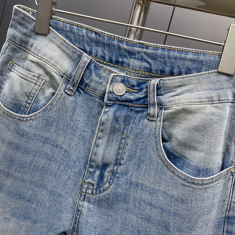 奢侈品欧货秋冬牛仔裤男直筒宽松小脚弹力高端潮牌新款香港_219_755高清大图