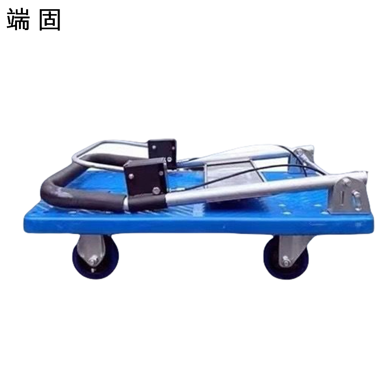 端固 平板车手推车 带手刹 搬运车 松手即刹C-90cm*60cm/个高清大图