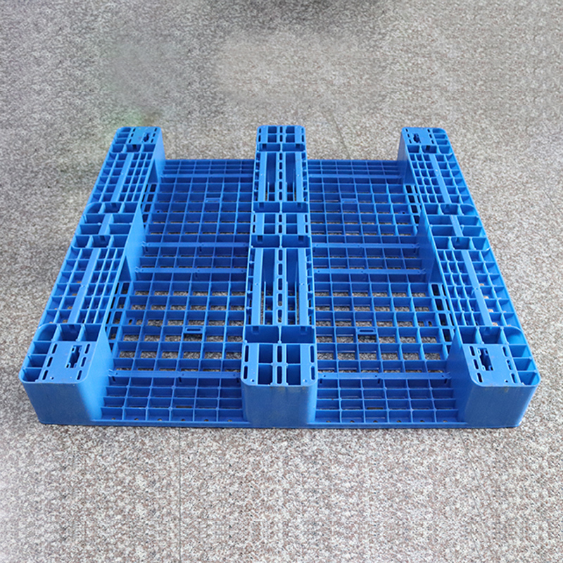 安纵 网格川字塑料托盘叉车防潮垫板托板仓库货架栈板工业货物地堆卡板 1100x1100x150mm高清大图