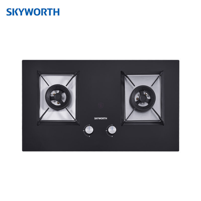 创维(Skyworth)燃气灶双灶具 5.2KW大火力家用猛火台式灶双灶炉具煤气灶不锈钢灶台JZT-Z2166(天然气)