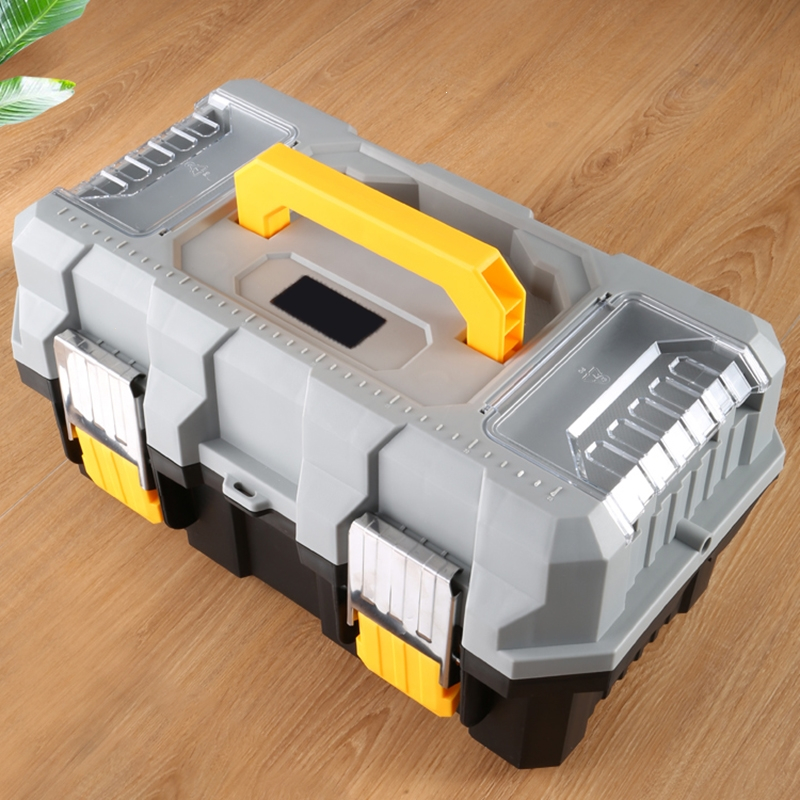 古达三层折叠工具箱多层五金电工多功能家用维修车载收纳箱工具盒