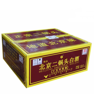 百年牛栏山二锅头精品15年陈酿 52度 500ml*6瓶装 白酒整箱装