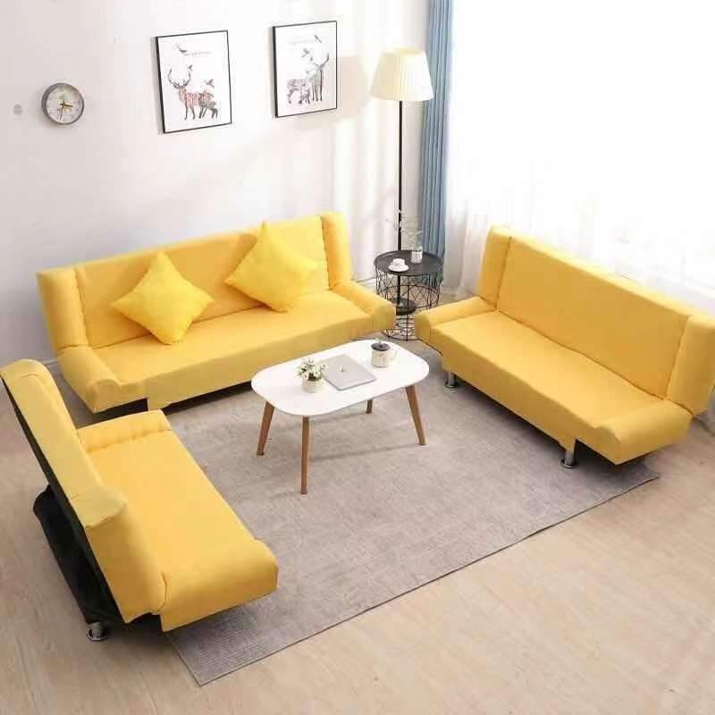 沙发小户型出租屋现代客厅可折叠沙发床两用简易懒人布艺