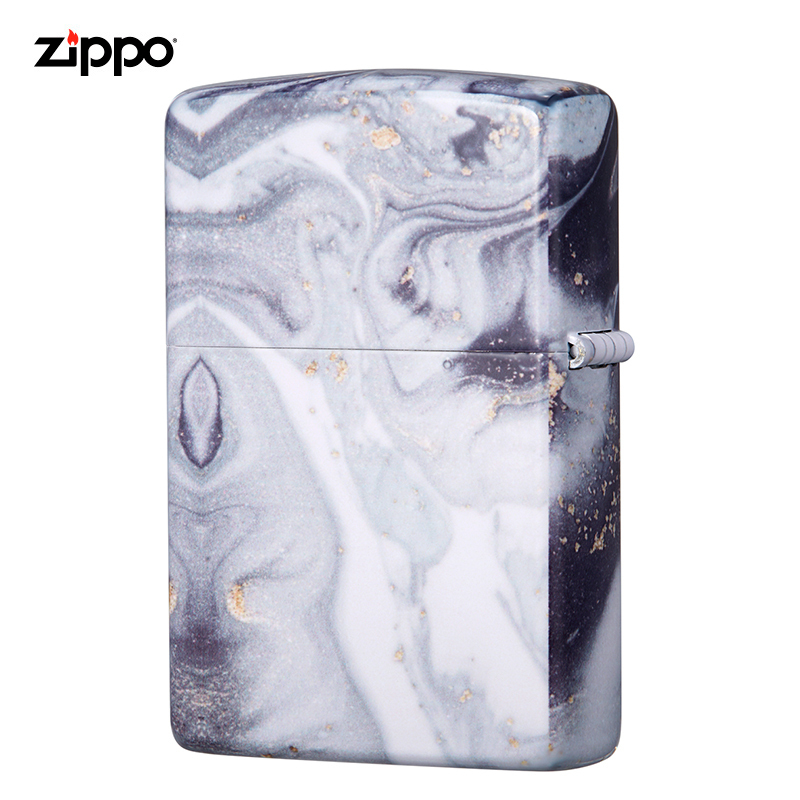 ZIPPO芝宝打火机美国原装ZIPPO防风煤油打火机 ins风墨色渲染Z-30032