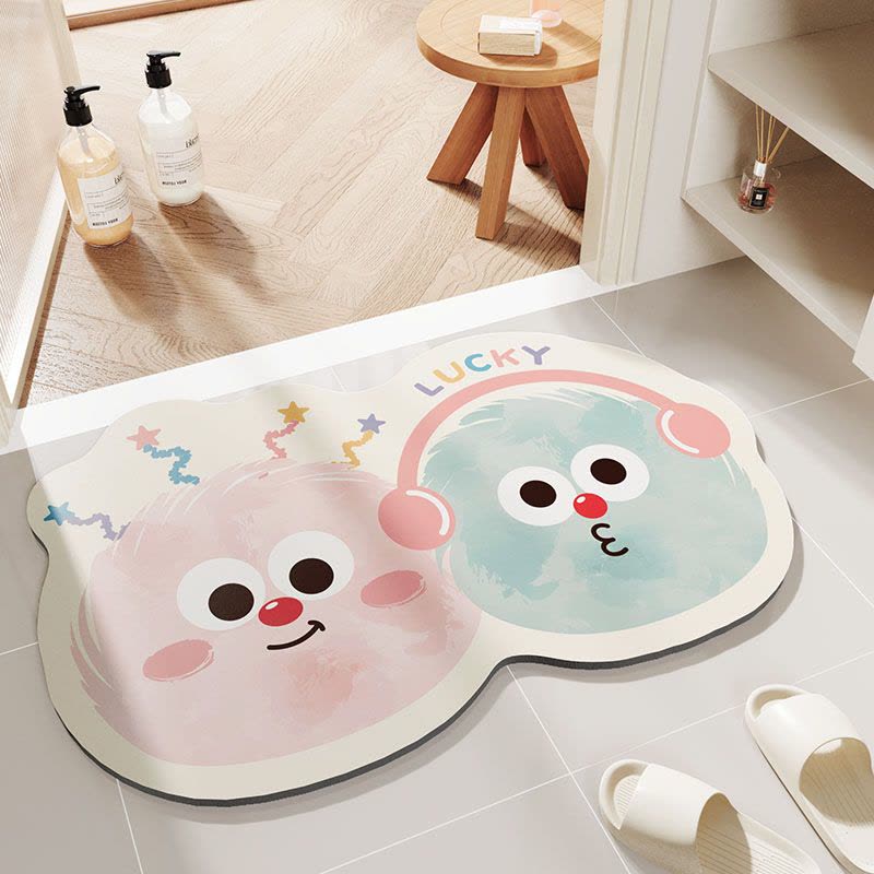 卡通浴室吸水地垫图片