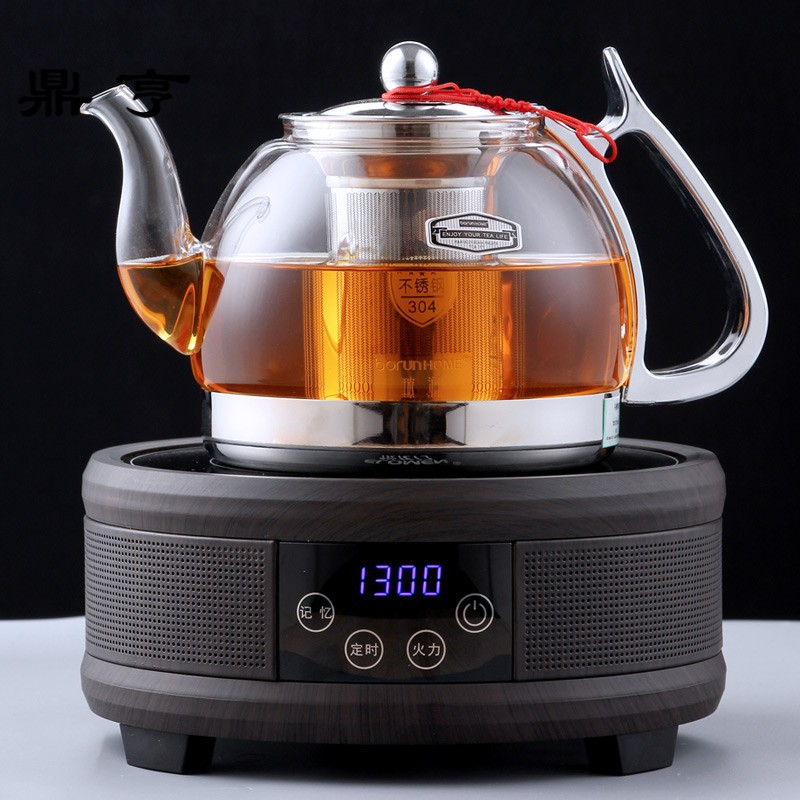 鼎亨玻润玻璃茶壶煮茶器黑茶电陶茶炉家用煮水泡花茶壶过滤烧水壶