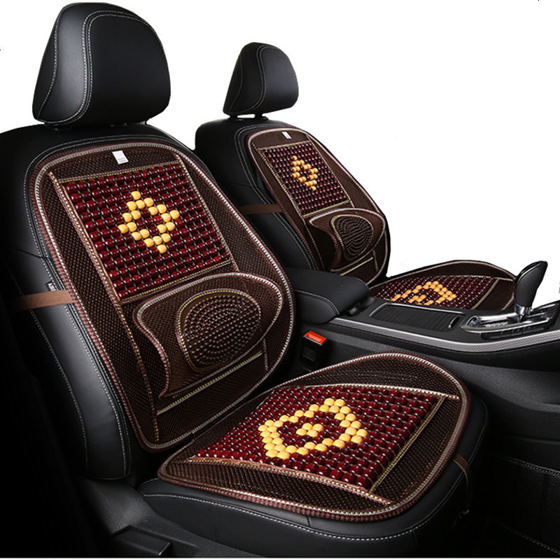 夏季汽车木珠按摩护腰垫靠背驾驶员竹片单张透气冰丝网坐垫凉垫