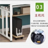 工匠时光台式电脑桌带书架组合家用办公桌简易书桌双人学生写字台简约现代