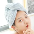 【南极人】干发帽女吸水速干包头巾浴帽可爱儿童长发干发毛巾2条装_576 灰蓝一条装