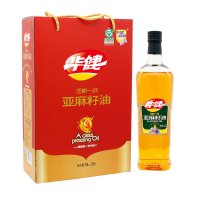华建诚鑫 压榨一级亚麻籽油1L*2瓶礼盒