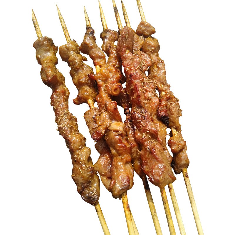 艾克拜尔羊肉串约40串520g*2袋新鲜羊肉烤肉牛肉串半成品烤串户外空气炸锅烧烤食材