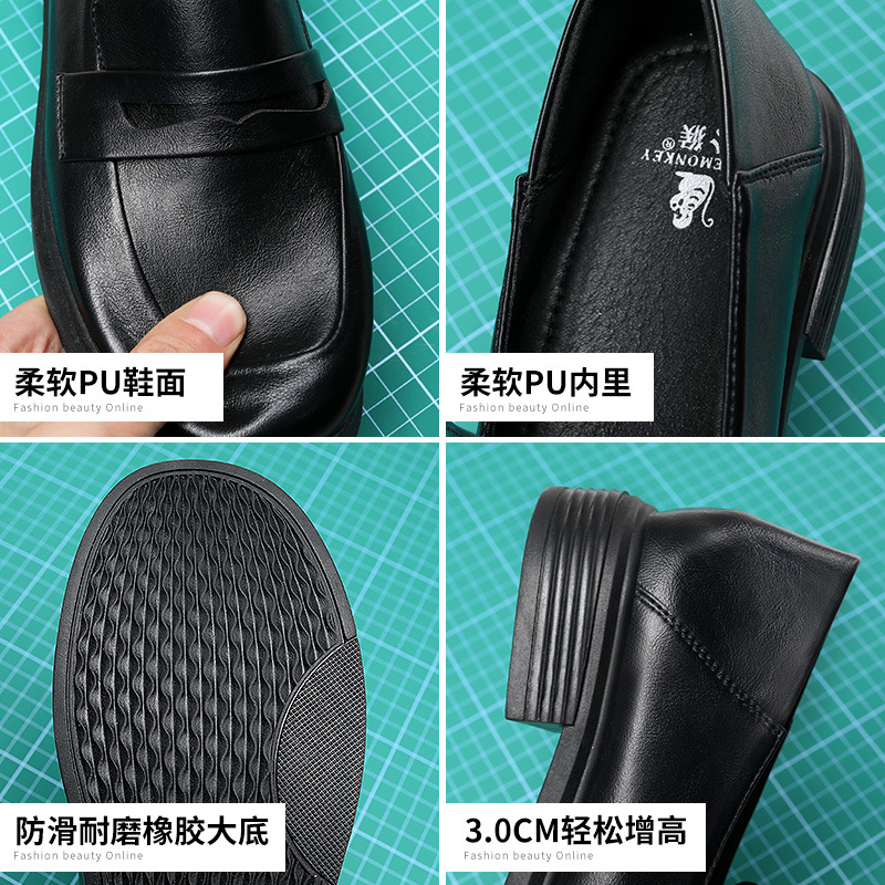 公猴小皮鞋女英伦风2021新款春季百搭复古软皮日系学生韩版牛津鞋