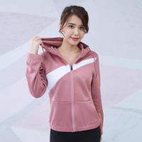 运动套装女宽松透气显瘦运动服跑步速干衣训练健身瑜伽服 XL【建议：120-135斤左右】 梅沙色外套FBF21562