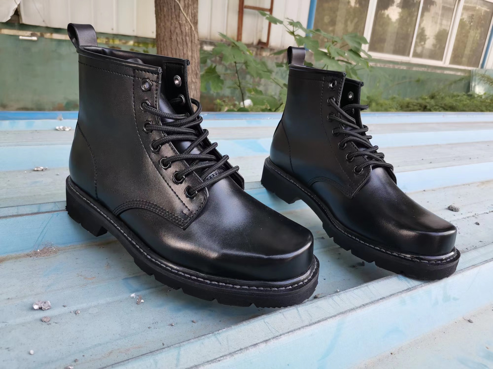 TM01头牛皮层钢铁钢板单鞋 劳保鞋源头工厂可来样定制38-46码双高清大图