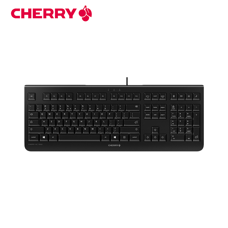 樱桃cherrykc1000有线键盘办公家用薄膜键盘参数