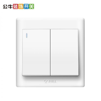 公牛(bull)G32K211 双开开关 双开单控暗装 单个装