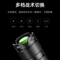 神火L3P90强光手电筒远射防水战术多功能USB可充电大容量26650电池户外巡逻探照灯