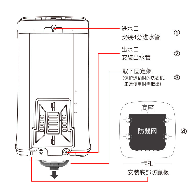摩鱼XQB30-S1D 3公斤全自动小型洗衣机迷你母婴幼儿童宝宝小型女性内衣专用智能波轮洗衣机全自动家用苏宁自营洗衣机