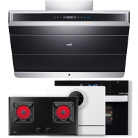 华帝(vatti)86+45B+03+30GW03V(T/Y) 厨房四件套 烟机 灶具 蒸烤一体机 洗碗机