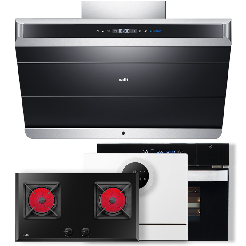 华帝(vatti)86+45B+03+30GW03V(T/Y) 厨房四件套 烟机 灶具 蒸烤一体机 洗碗机