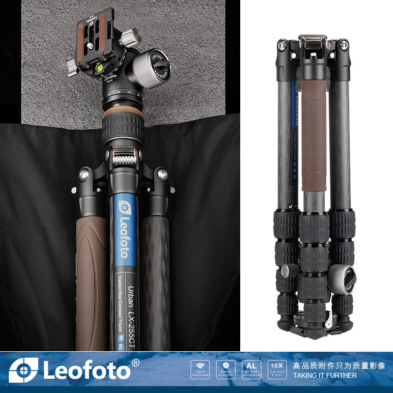 徕图/Leofoto LX-255CT+XB-32 城市穿梭微单单反摄影三脚架套装 便携反折轻便