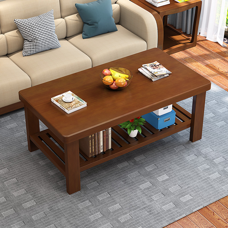 现代实木茶几餐桌两用小户型简约客厅边几实木家用普通松木小茶几定制