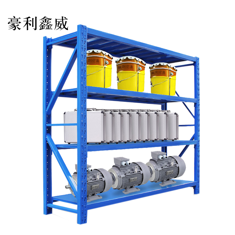 豪利鑫威承重300kg货架置物架钢制货架长150宽50高200CM高清大图