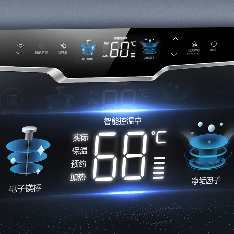 美的电热水器60升储水式 电子镁棒内胆免清洗 3200W变频涡旋速热大水量 F6032-GF5(HE) 鸿蒙智联高清大图