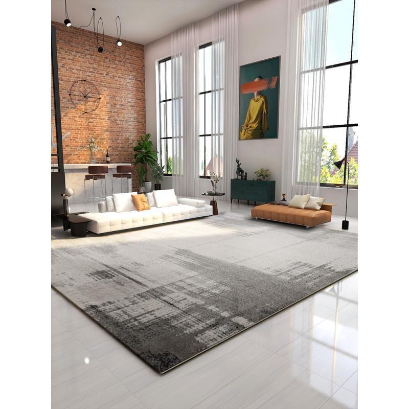 家柏饰(CORATED)现代简约客厅地毯卧室毯满铺黑白灰北欧风沙发茶几床边毯