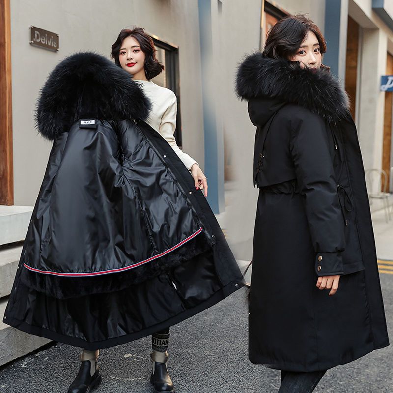 依蓝圣雪(yilanshengxue)女士棉衣 依蓝圣雪一衣三穿派克服女中长款可