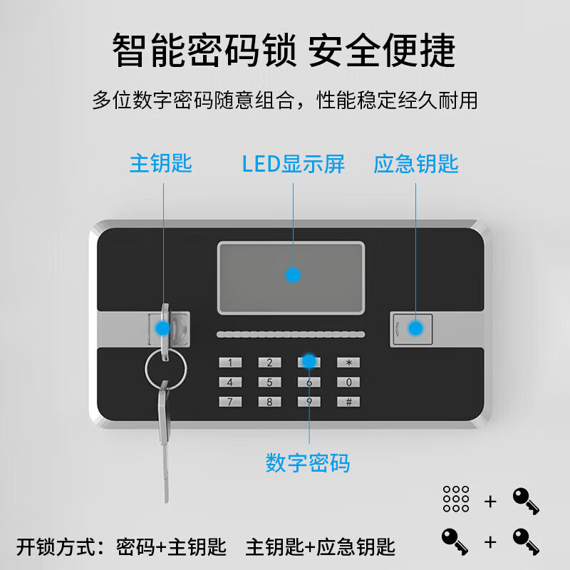 合祥源 六门保密柜 钥匙+密码锁 900*420*1200mm QX-WJG180 组高清大图