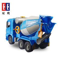 双鹰doubleeagle 大号吊车消防车玩具水泥搅拌车翻斗车儿童工手动搅拌车儿童工程车仿真模型滚筒车 E228-002