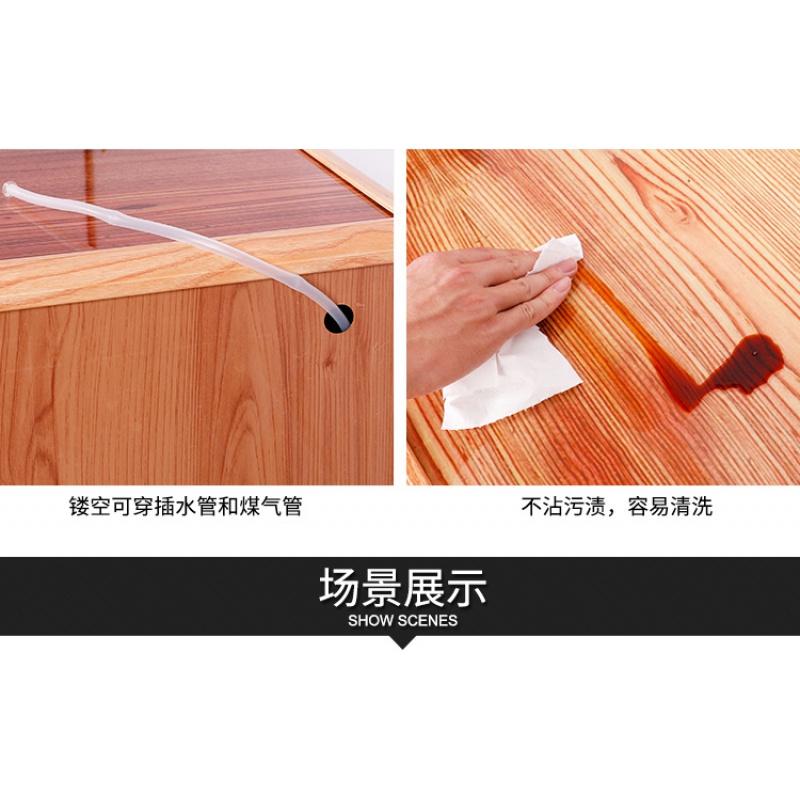 汐岩煤气柜子厨房家用乡村加厚铝合金餐边柜现代简约灶台储物收纳柜子高清大图