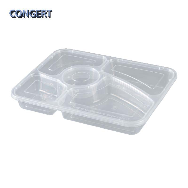 CONGERT 一次性餐盒 五格1250ml 箱高清大图
