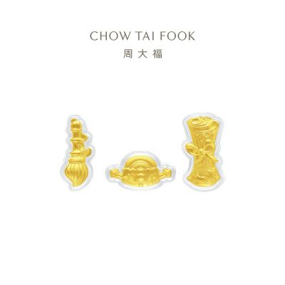 周大福文化祝福金榜题名黄金金币金章摆件学生EOR1183礼物 EOR1183