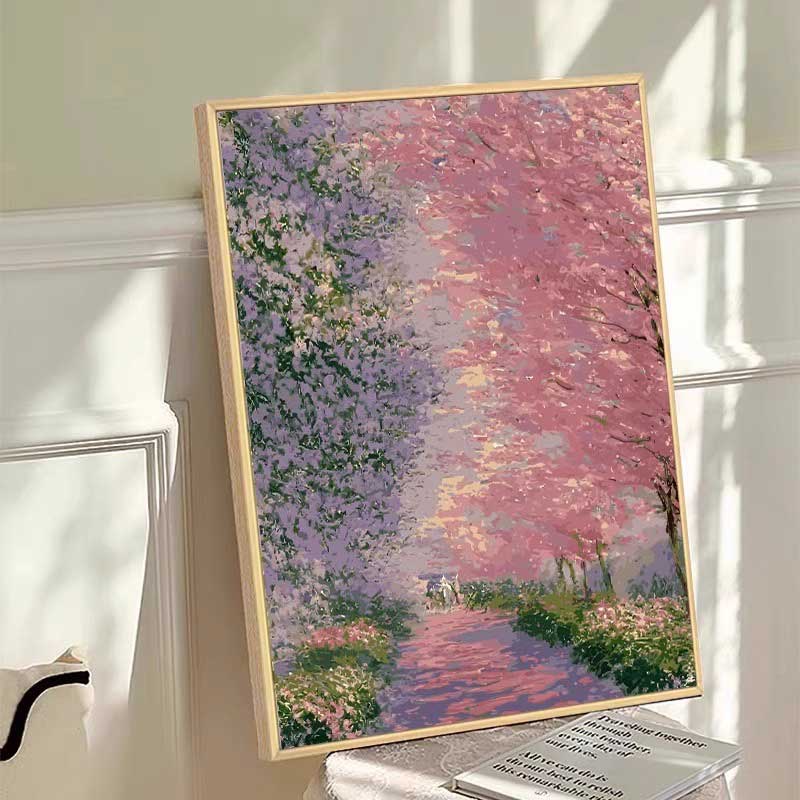 玟书 现代简约壁画 高清艺术微喷画+哑光质感+铝合金框 风景花卉装饰画40*60cm 竖版C款高清大图