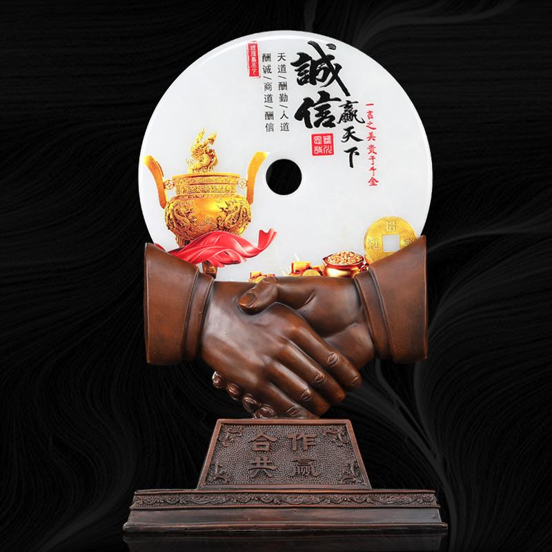 美帮汇平安扣摆件送老板董事长老总办公室桌面装饰品退伍人纪念品定制高清大图