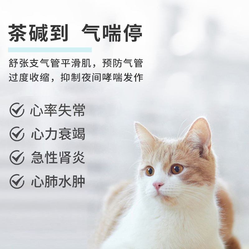 宠仙翁宠物肺心康氨茶碱片 犬猫狗狗心脏病肥大咳嗽平喘气促呼吸困难