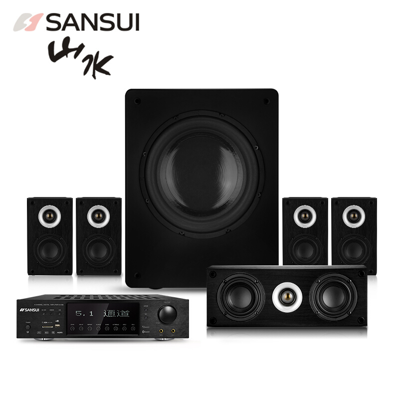 山水（SANSUI）家庭影院5.1音响 HIFI高保真家居音箱 功放 旗舰版