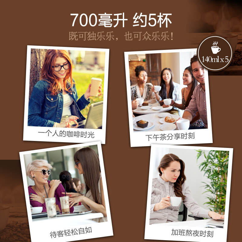 小熊(Bear)咖啡机 0.7L全自动滴漏式小型泡茶煮咖啡壶 KFJ-A07V1高清大图