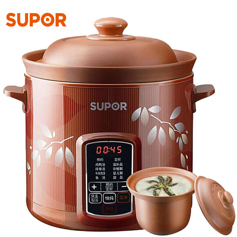 苏泊尔(SUPOR)电炖锅 电炖盅 煲汤锅 煮粥锅 4L陶瓷内胆 DG40YC806-26