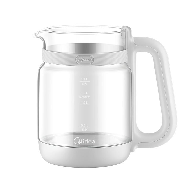 美的(Midea)养生壶 轻音烹煮煮茶器煮茶壶 1.5L玻璃水壶 MK-YS15P213(YS15CY918