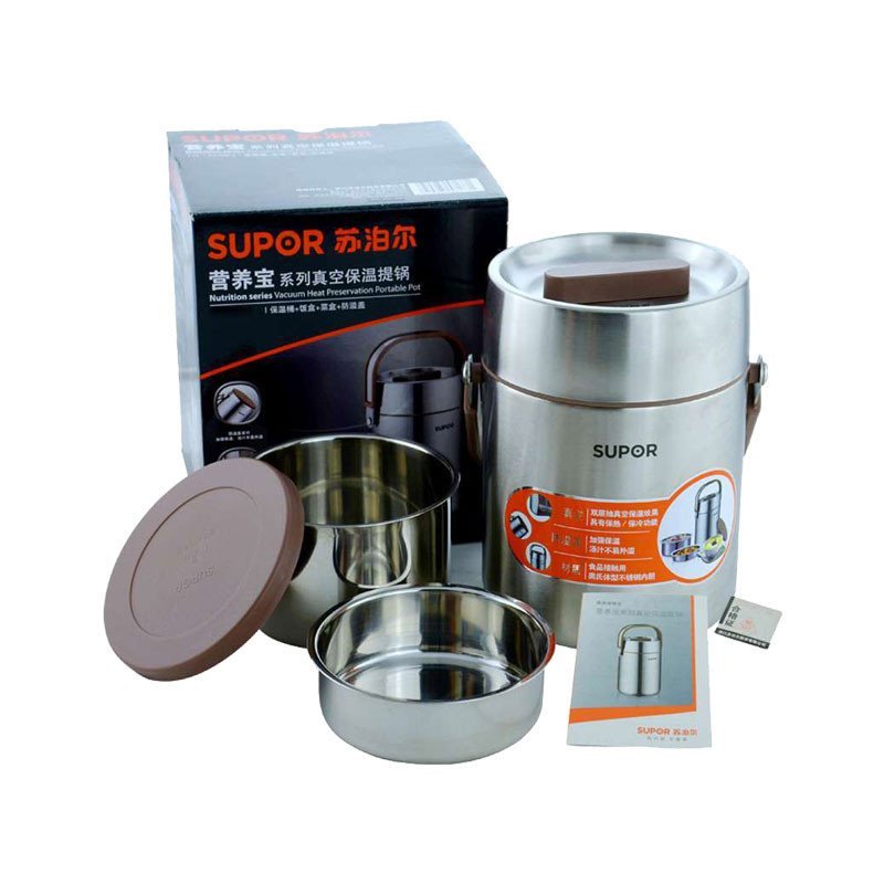 苏泊尔(SUPOR)304不锈钢真空保温饭盒学生便当盒保温桶 1.6L KF16F1高清大图