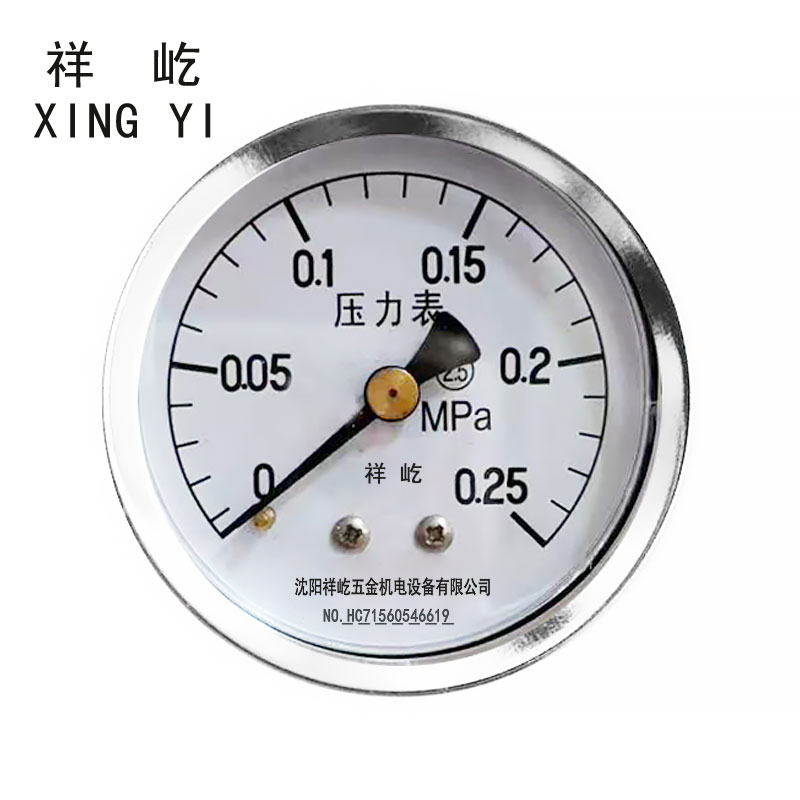 祥屹 轴向压力表检测定制型 Y60Z 块 0-0.25MPA